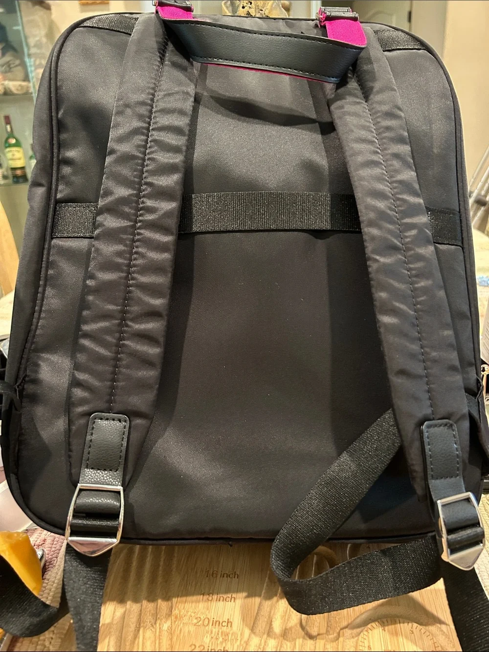 SJP by Sarah Jessica Parker Black Backpack with Pink Straps